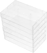 CIYODO 6 Pack Cassette Tape Storage Boxes Record Storage Case for Organizing Audio Cassette Tapes