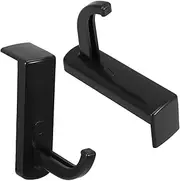 SEWACC 2Pcs Headset Hanger Hooks Self Adhesive Headphone Rack for Home and Internet Cafe Black Color Durable Design Easy Access Storage for All Headphone