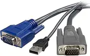 StarTech.com 10 Feet Ultra-Thin USB VGA 2-in-1 KVM Cable (SVUSBVGA10)