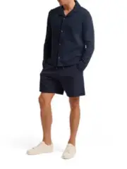 $145 TED BAKER Men's Pensho Jersey Short, Navy, 30