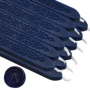 Set of 12 Sealing Wax Sticks with Wicks Cord Wick Sealing Wax for Postage Letter