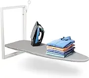 [Ivation] Wall-Mounted Ironing Board | Foldable 36.2” x 12.2” Ironing Station for Home, Apartment & Small Spaces | Sturdy Folding Board, Easy-Release Lever, Removable Cotton Cover & Mounting Hardware