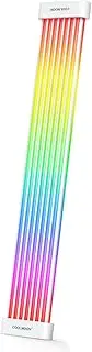 RGB PSU Cables, 5V 3 Pin ARGB Extension Sleeved Cable Kit with 36 LED Light, Dual 8 Pin Bendable PSU ARGB Sleeved Synchronized ATX Cable Kit for Motherboard