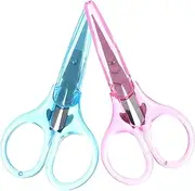 DOITOOL 2Pcs Scissors for Sewing Crafts Embroidery Comfortable Handle with Decorative Design for Thread Cutting Scrapbooking and DIY Projects