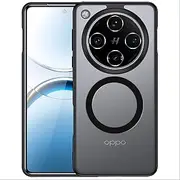 [GIOPUEY] Magnetic Mobile Phone Case for Oppo Find X8 Case, Case Compatible with MagSafe, Matte PC Back + TPU Bumper Shockproof Protective Case - Black