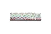 FULL Mechanical Gaming Keyboard Linear Blue Switch Rgb Led 104 Key Usb Windows - White