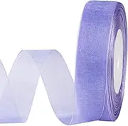 SVNXI 45m x 25cm Shimmer Sheer Organza Ribbon,Chiffon Fabric Ribbons for Bouquets Garland,Bowknot,Wedding,Gift Wrapping,Hair,Crafts,Decoration (Lavender)