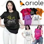 ORIOLE 圓領 T 恤與 LIFE IT SHORT A40 上衣女裝白色、黑色、粉色 SEN、紫色、橙色