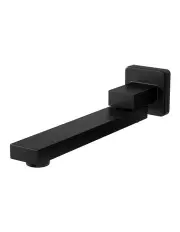 Cefito Bathroom Mixer Spout Wall Bath Tap Square Swivel Bathtub in Black