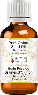 Greenwood Essential Pure Onion Seed Oil (Allium cepa) 100% Natural Therapeutic Grade Cold Pressed for Personal Care 15ml (0.50 oz)