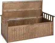 Gardeon Outdoor Storage Box Bench, Wooden Garden Shed Shoe Cabinet Tool Chest Toy Storages Boxes