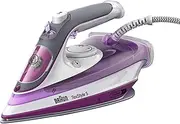 Braun FreeStyle 5 SI 5037 VI Iron With Freeglide 3D Soleplate - Vertical Steam, 2700 Watt, 200 g/min Boost, 330 ml Water Tank, Purple