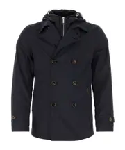 Moorer Larkin-JK Double-Breasted Hooded Jacket IT52,IT56,IT54,IT48,IT58 Black