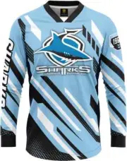 Cronulla Sharks NRL Mens Motor Cross MX Jersey Sizes S-5XL BNWT