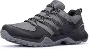[Grand Attack] Men's Waterproof Hiking Shoes Trekking Backpacking Non Slip Work Shoes Low-Cut Comfortable Trail-Running Travel Sneakers