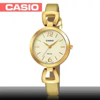 在飛比找momo購物網優惠-【CASIO 卡西歐】日系金系列-小徑面造型皮革女錶(LTP