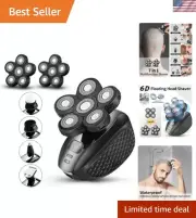 Lightweight Bald Head Razor with Interchangeable Heads - Versatile Grooming Tool