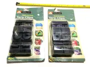 8 Piece New Pack Ozark Trail Tarp Canopy Clips Black Clamp On 2 Unopened package