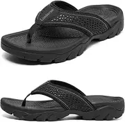 [Limberun] Mens Flip Flops Arch Support Comfort Orthotic Thong Sandals Open Toe Athletic Straps Orthotic Hiking Sport Outdoor Summer Beach Shoes