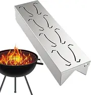 Box for Grill, Wooden Box, Barbecue Box Smoker for Pellet Grill, Stainless Steel BBQ Accessories with Hinge Lid Suitable for Outdoor Grill Li