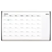 Quartet Magnetic Dry-erase/cork Calendar Frame - 30" Height X 18" Width - White