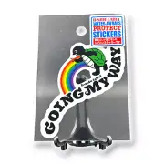 Turtle Sticker Cute Walking Singing Bright Rainbow Quirky Japan B-Side Label