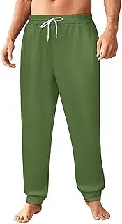 [Generic] Men's Sweatpants, Deep Moss Green-141, Polyester Joggers, Sweatpants Jogging Pants for Workout Running