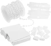1 Sets Curtain Accessories Beaded Curtain Curtains Window Blinds Beaded Chain for Vertical Blinds Window Blind Repair Kit Blind Cord Repair Kit Vertical Blind Weights White Plastic