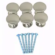Ikonic Brushed Nickel Cupboard Knob Set - 6 Piece