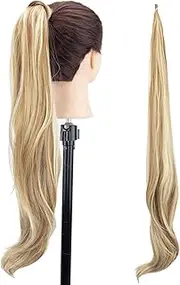 Hair Extension Pony Tail Flexible Pretty Hair Ponytails Hairpieces Wig (Piano Copper Mix Blonde)