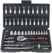 Juego de dados con cuadro de 51/4 y 3/8", 46 piezas, drive socket set