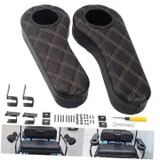 Golf Cart Armrest with Cup Holder,No Drilling Armrest,Golf Cart Flip Hinge