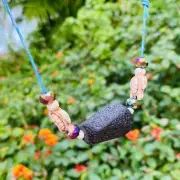 Black Lava Stone Turtle Leather Necklace Handmade
