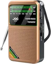 IsMwav Pocket Radio Portable Mini Full Band Radio AM/FM/SW Radio with Rechargeable Battery Support Earphone MiniRadio for Old,D