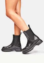 [Buffalo] Simona Croc Chelsea Boots