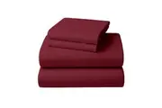 1000 Thread Count Cotton Rich Queen Bed Sheets 4-Piece Set in Burgundy