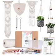 Macrame Kit for Adults Beginners: 126pcs Macrame Supplies 165 Yard Cord + Ebook