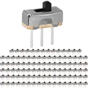 100Pcs High Knob 3 Pin 2 Position 1P2T SPDT Vertical Slide Switch with PCB Panel