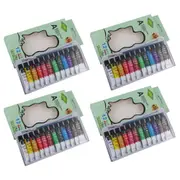 4x Acrylic Paint Set 12pce 12ml Tubes Great Starter Intro Set with Brush