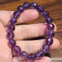 在飛比找Yahoo!奇摩拍賣優惠-紫水晶 手鍊 手環 手珠 刻面珠 10mm+ 天然❤水晶玉石