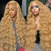 Honey Blonde 13x6 HD Lace Frontal Wig – 250% Density Body Wave 13x4 Human Hair