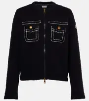 [Moncler] Moncler Wool-blend bouclé down jacket UK 12 black