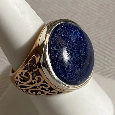 Barse “Caro” pure Copper Sterling Blue Night Quartz Ring Size 8