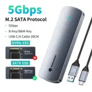 Yottamaster M2 SSD Enclosure Dual Protocol Hard Disk Case 10Gbps NVME PCIE