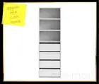 DIY 3 Shelf + 4 Drawer White Built In Wardrobe Unit 50 (W) x 40 (D) x 160 (H) cm
