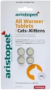 Aristopet Allwormer for Cats and Kittens 4 Tablets