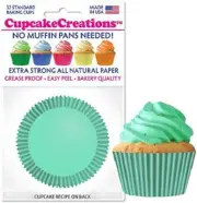 Cupcake Creations, No Muffin Pan Required Baking Cups, Mint, 9147