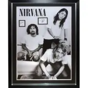 Nirvana Band Full-Size Music Poster Deluxe Framed with Dave Grohl And Krist Novo