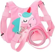 COOPHYA Cute Unicorn Toddler Backpack Leash Child Safety Harness Wrist Link Kids Travel Wristband Comfortable Design