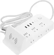 DIYEAH Wireless Charger Power Socket with Ports Outlet for Safe Charging Extension Cord Multi Functional for Use